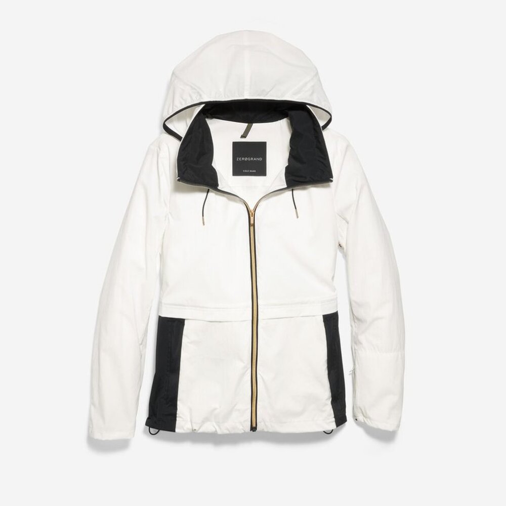 Cole Haan Zero Grand Women White Training Jacket Size Large Windbreaker Japan